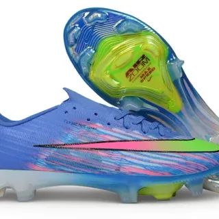 Nike Blue Multicolor Flyweave Upper Gradient Color Blocking Firm-Ground Soccer Shoes