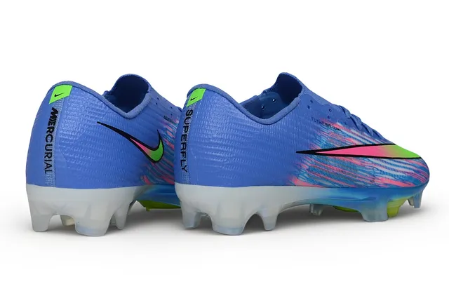 Nike Blue Multicolor Flyweave Upper Gradient Color Blocking Firm-Ground Soccer Shoes 5