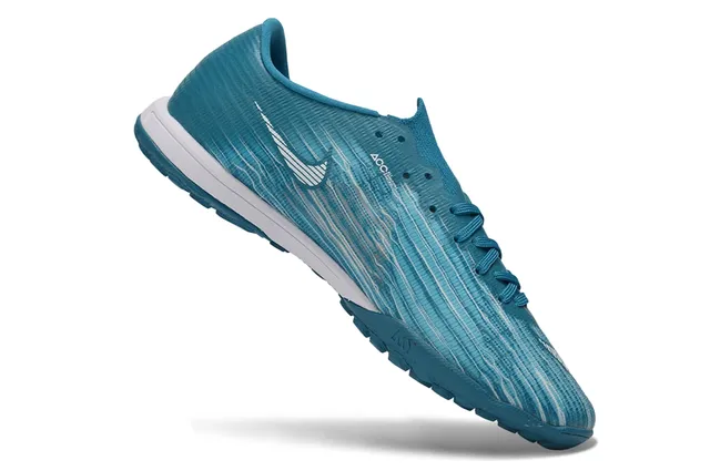 Nike Blue White Flyweave Upper Low-Cut Sole Turf Soccer Shoes 2