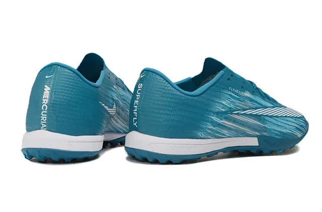 Nike Blue White Flyweave Upper Low-Cut Sole Turf Soccer Shoes 5