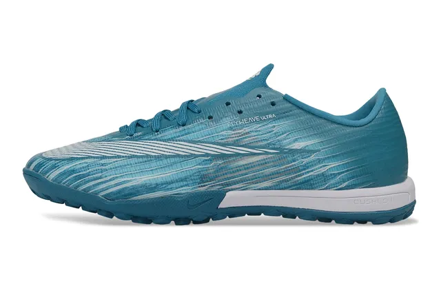 Nike Blue White Flyweave Upper Low-Cut Sole Turf Soccer Shoes 7