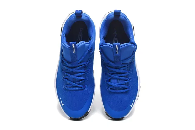 Nike Blue White Knit Upper Sculpted Ribbed Midsole Lifestyle Sneakers 2