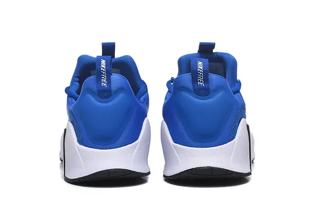 Nike Blue White Knit Upper Sculpted Ribbed Midsole Lifestyle Sneakers 4