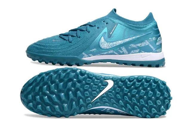 Nike Chaussures de football Turf bleu blanc avec upper knit et overlay synthétique 6