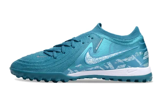 Nike Chaussures de football Turf bleu blanc avec upper knit et overlay synthétique 7