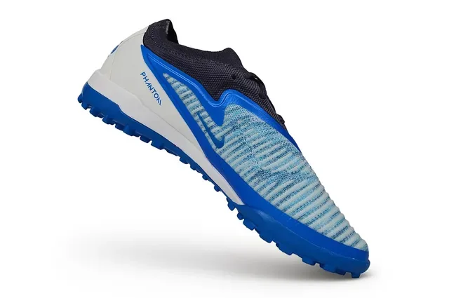 Nike Chuteira Azul Branco Baixo Flyknit Gramado Artificial 2