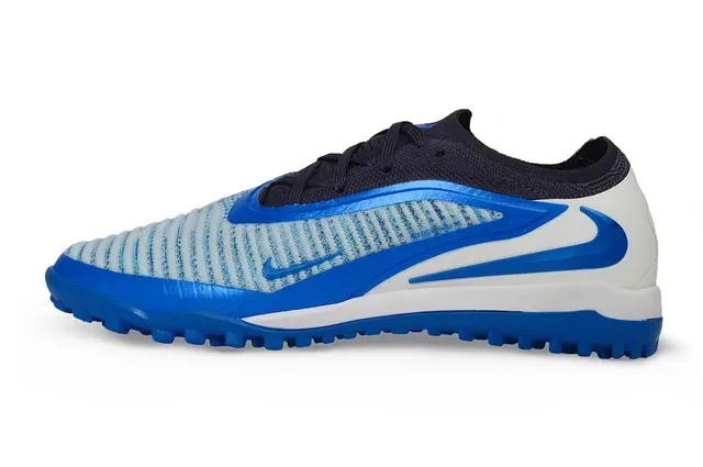 Nike Chuteira Azul Branco Baixo Flyknit Gramado Artificial 7