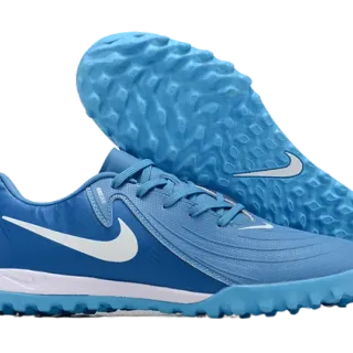 Nike Blue White Low-Cut Synthetic Upper Turf Soccer Shoes