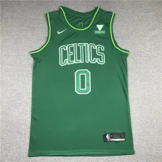 Nike Boston Celtics Jayson Tatum Reward Edition हरा मेश बुनाई बिना आस्तीन जर्सी