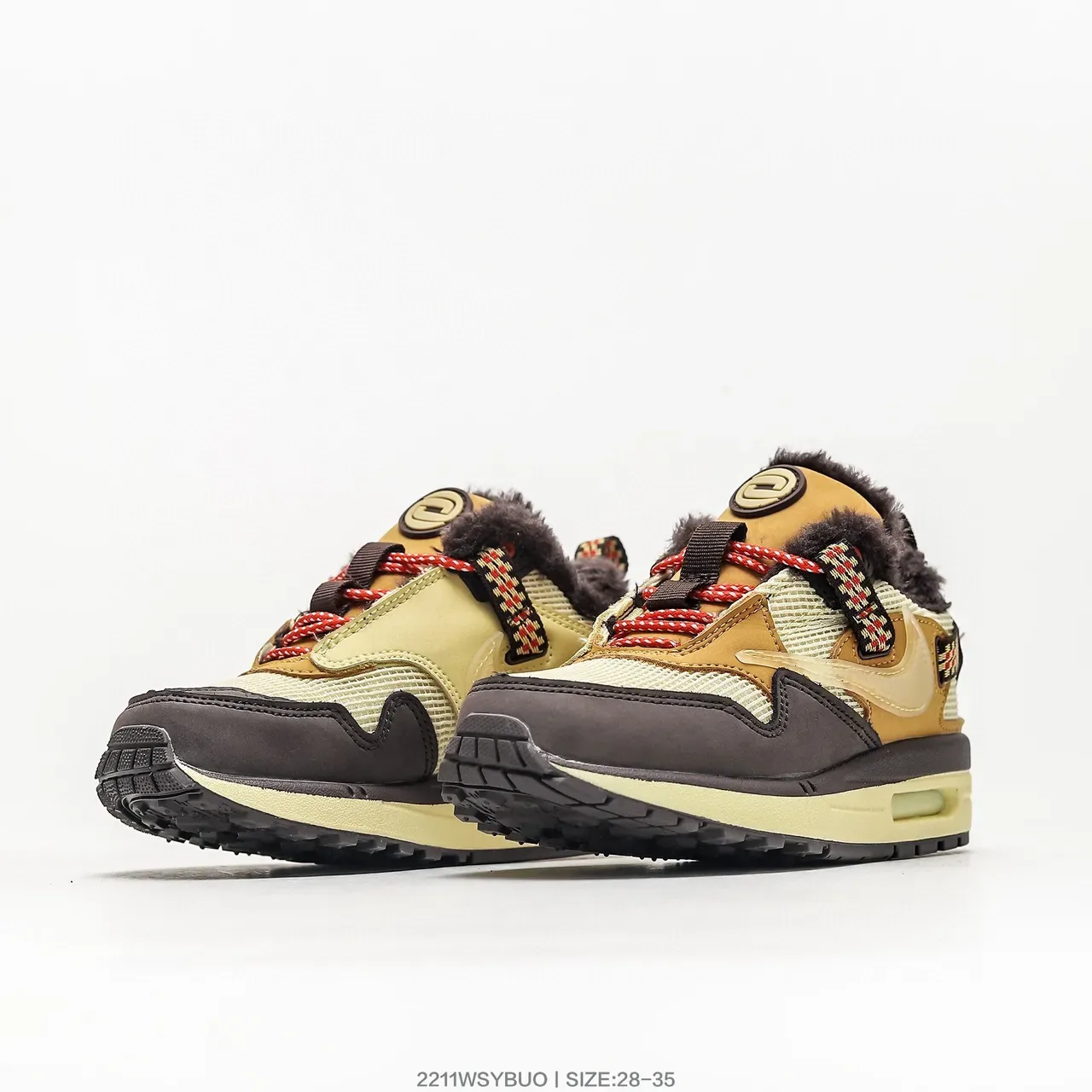 Nike Brown Beige Winterized Shearling-Lined Collar Lifestyle Sneakers 3