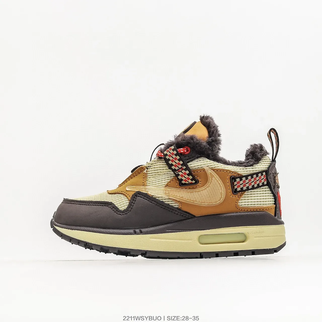 Nike Brown Beige Winterized Shearling-Lined Collar Lifestyle Sneakers 7