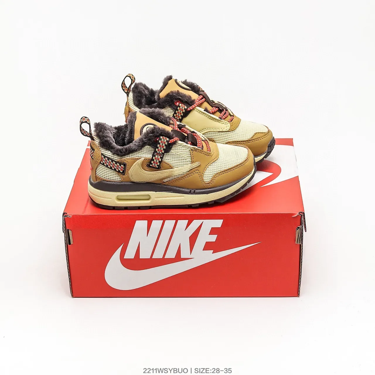 Nike Brown Beige Winterized Shearling-Lined Collar Lifestyle Sneakers 13
