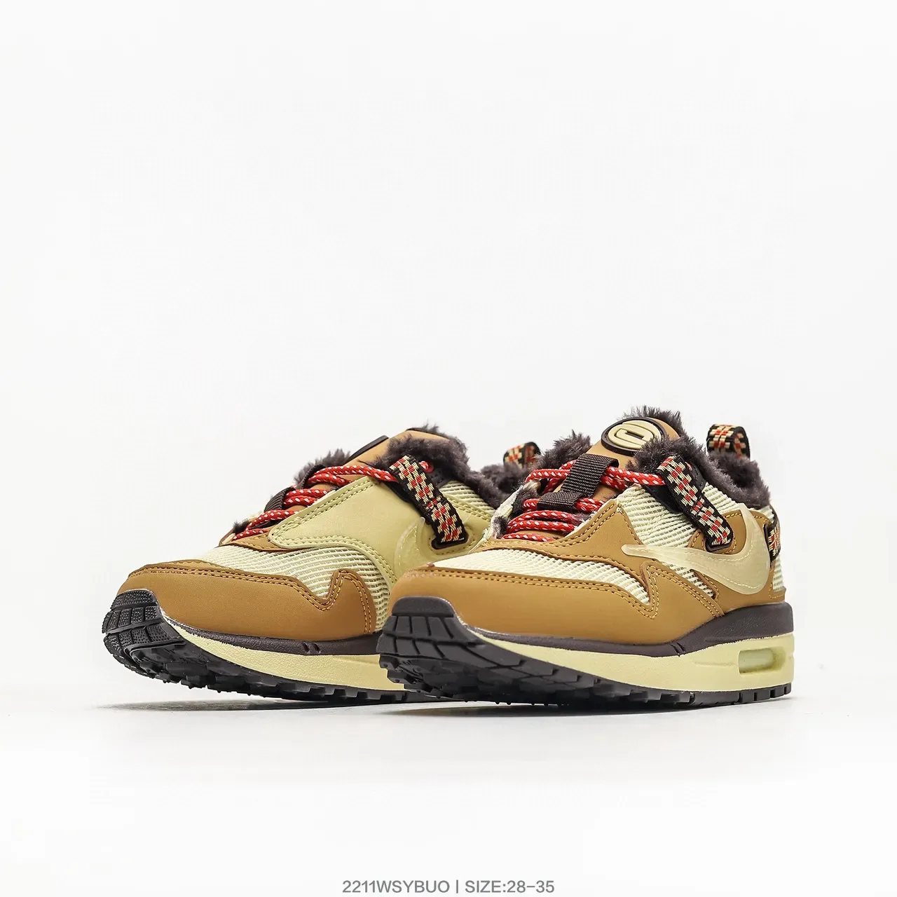 Nike Brown Beige Winterized Shearling-Lined Collar Lifestyle Sneakers 17