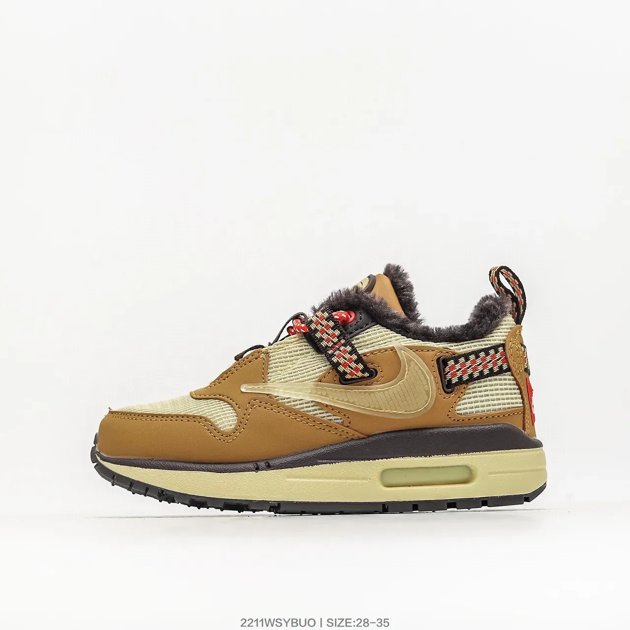 Nike Brown Beige Winterized Shearling-Lined Collar Lifestyle Sneakers 20