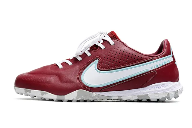 Nike Marron Noir Métallique Rose-Or Synthétique Supérieur Perforé Boîte d'orteils Pelouse Football Chaussures 21