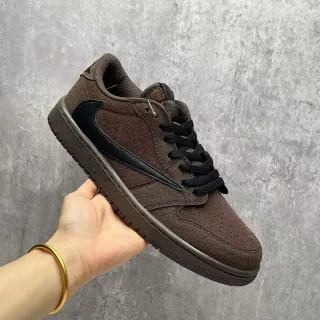 Nike Brown Black Suede Upper Oversized Swoosh Lifestyle Sneakers