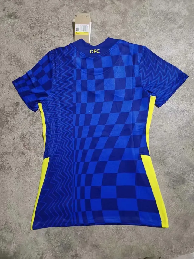 Nike Chelsea FC 2020–21 Troisième Maillot Bleu Jaune Col V 2