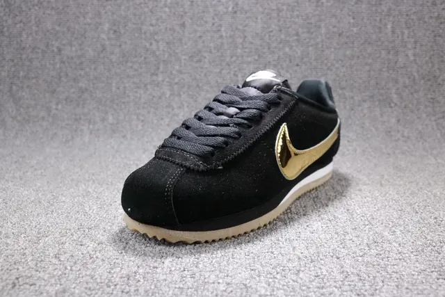 Nike Cortez Black and Gold Metallic Lifestyle Sneakers 13