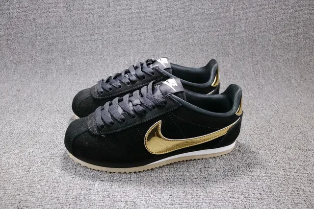 Nike Cortez Black and Gold Metallic Lifestyle Sneakers 15