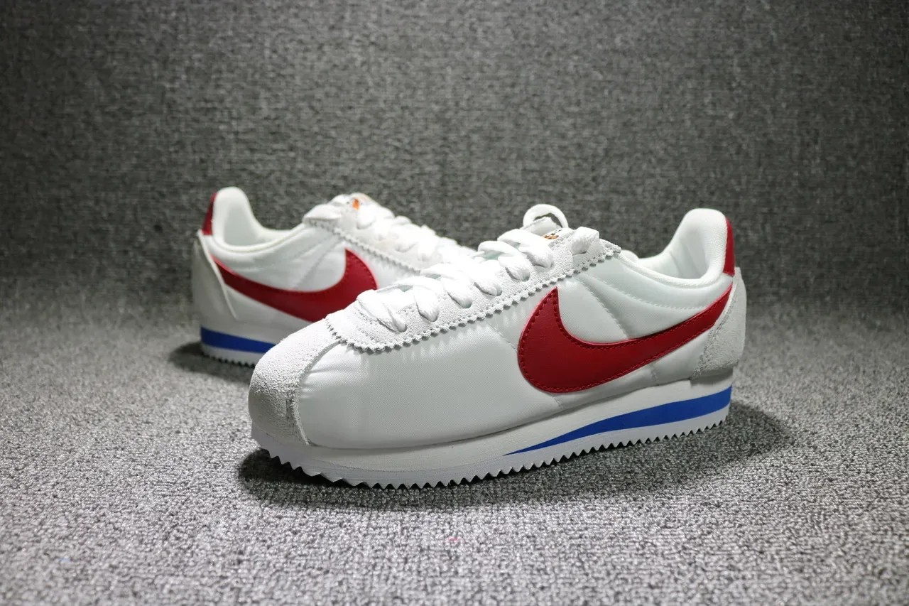 Nike Cortez White Red Blue Lifestyle Sneakers 5