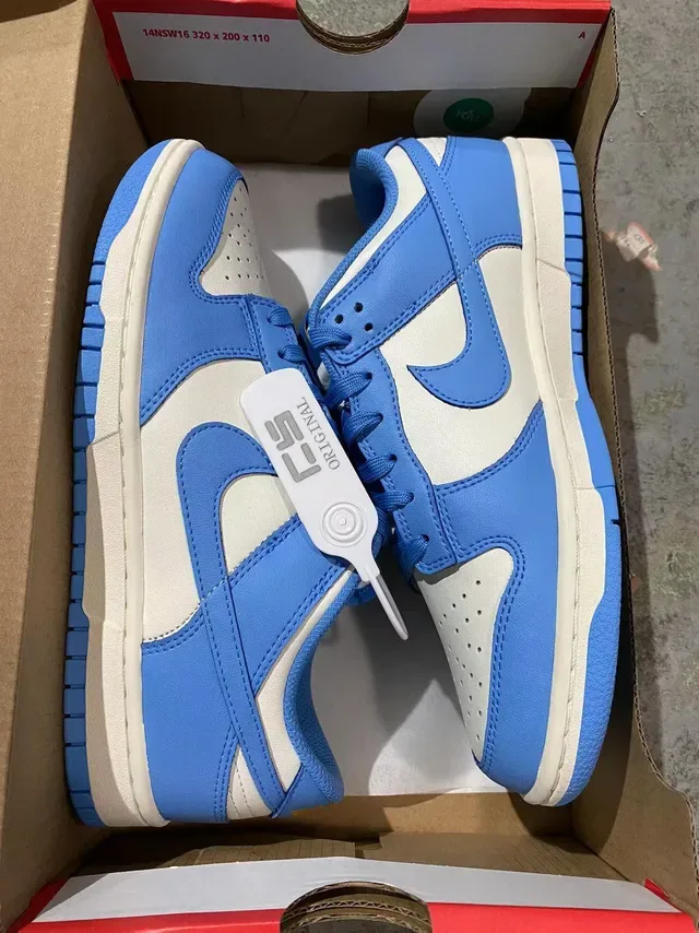 Nike Dunk Low Blue and Cream Lifestyle Sneakers 7