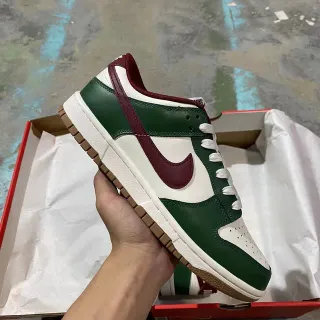 Nike Dunk Low Green Burgundy White Lifestyle Sneakers