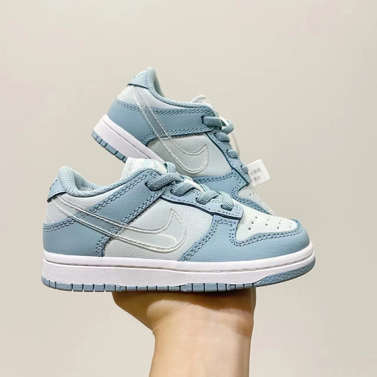 Nike Dunk Low Light Blue and Gray Lifestyle Sneakers 5