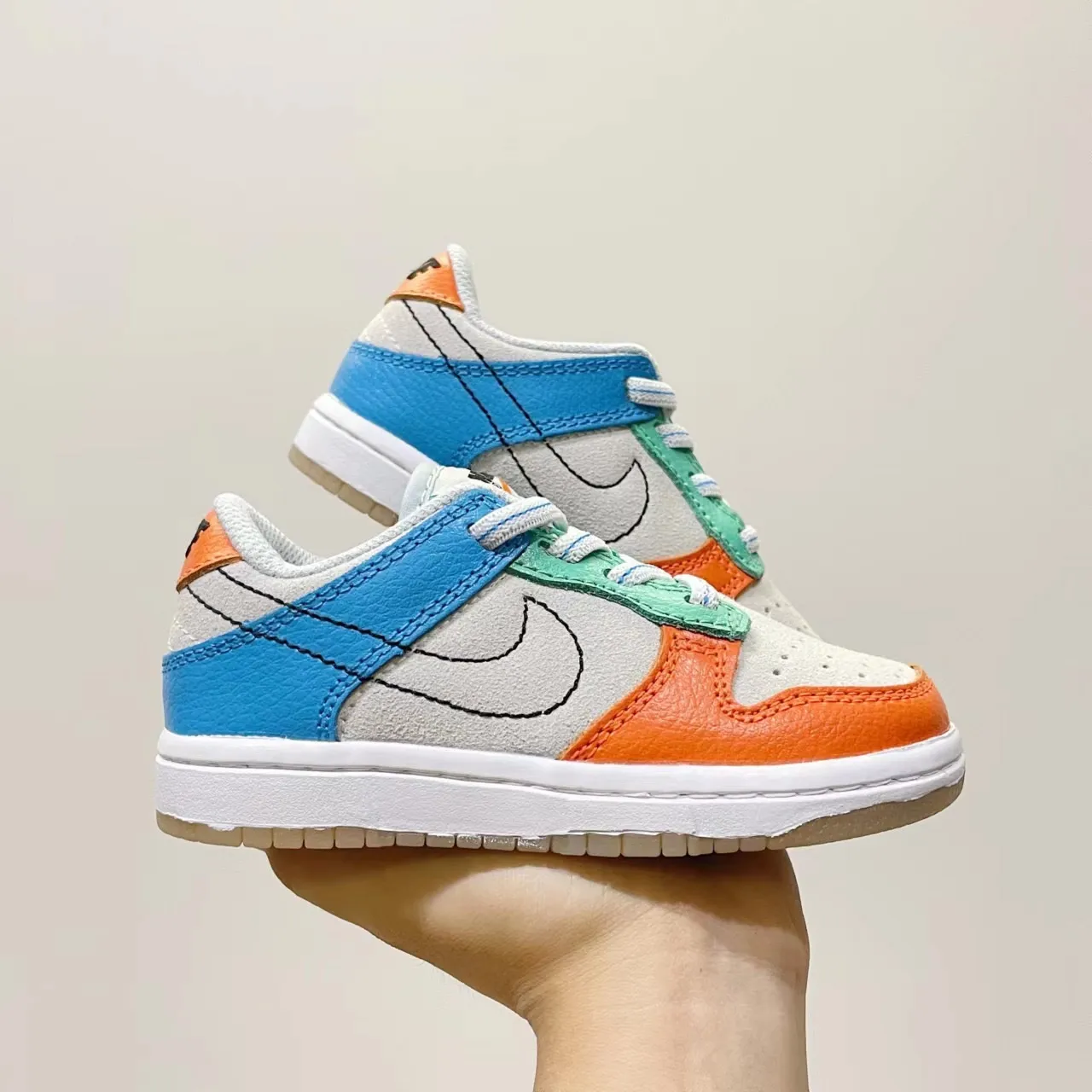 Nike Dunk Low Light Blue and Gray Lifestyle Sneakers 13
