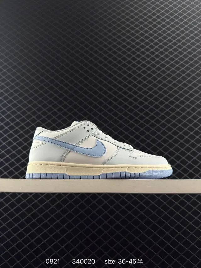 Nike Dunk Low Light Gray and Pale Blue Lifestyle Sneakers 6