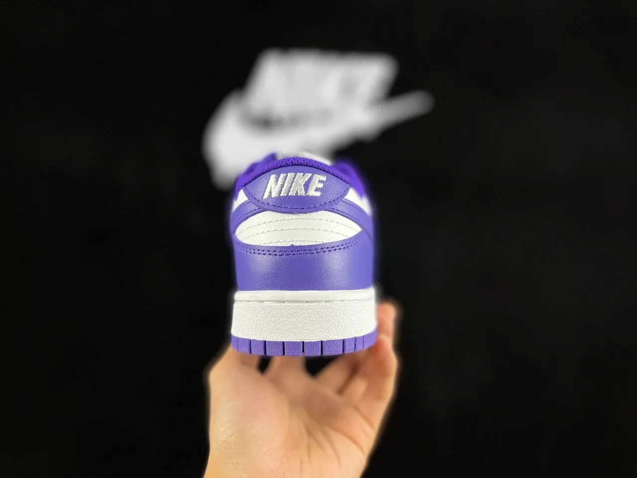 Nike Dunk Low Purple and White Lifestyle Sneakers 5