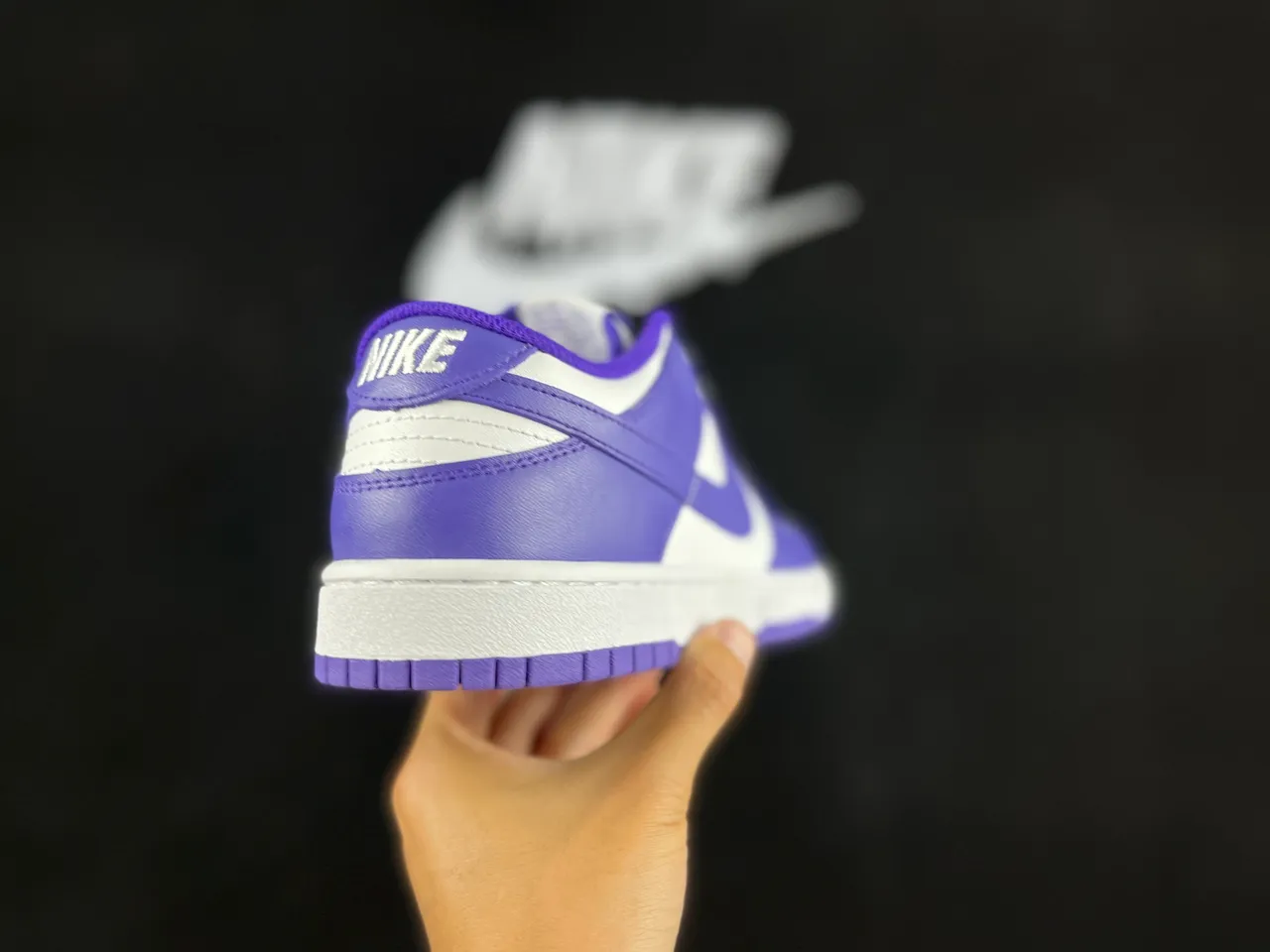 Nike Dunk Low Purple and White Lifestyle Sneakers 6