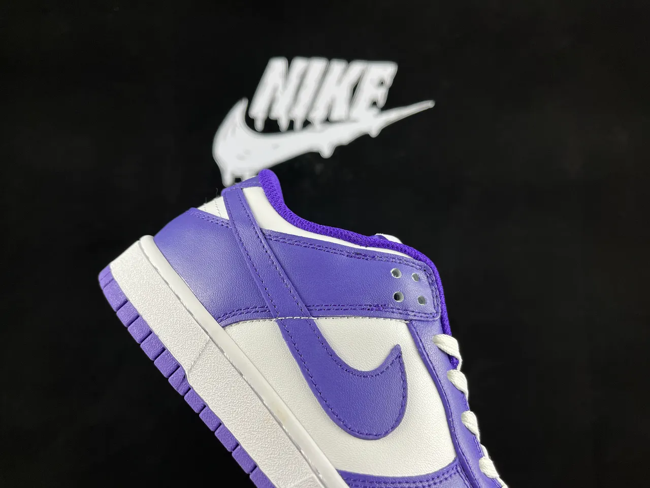 Nike Dunk Low Purple and White Lifestyle Sneakers 7