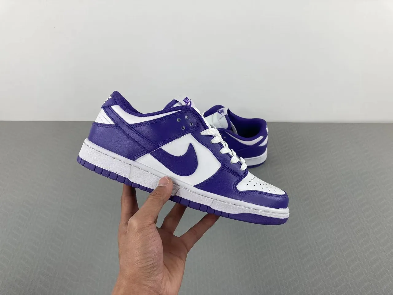 Nike Dunk Low Purple and White Lifestyle Sneakers 10