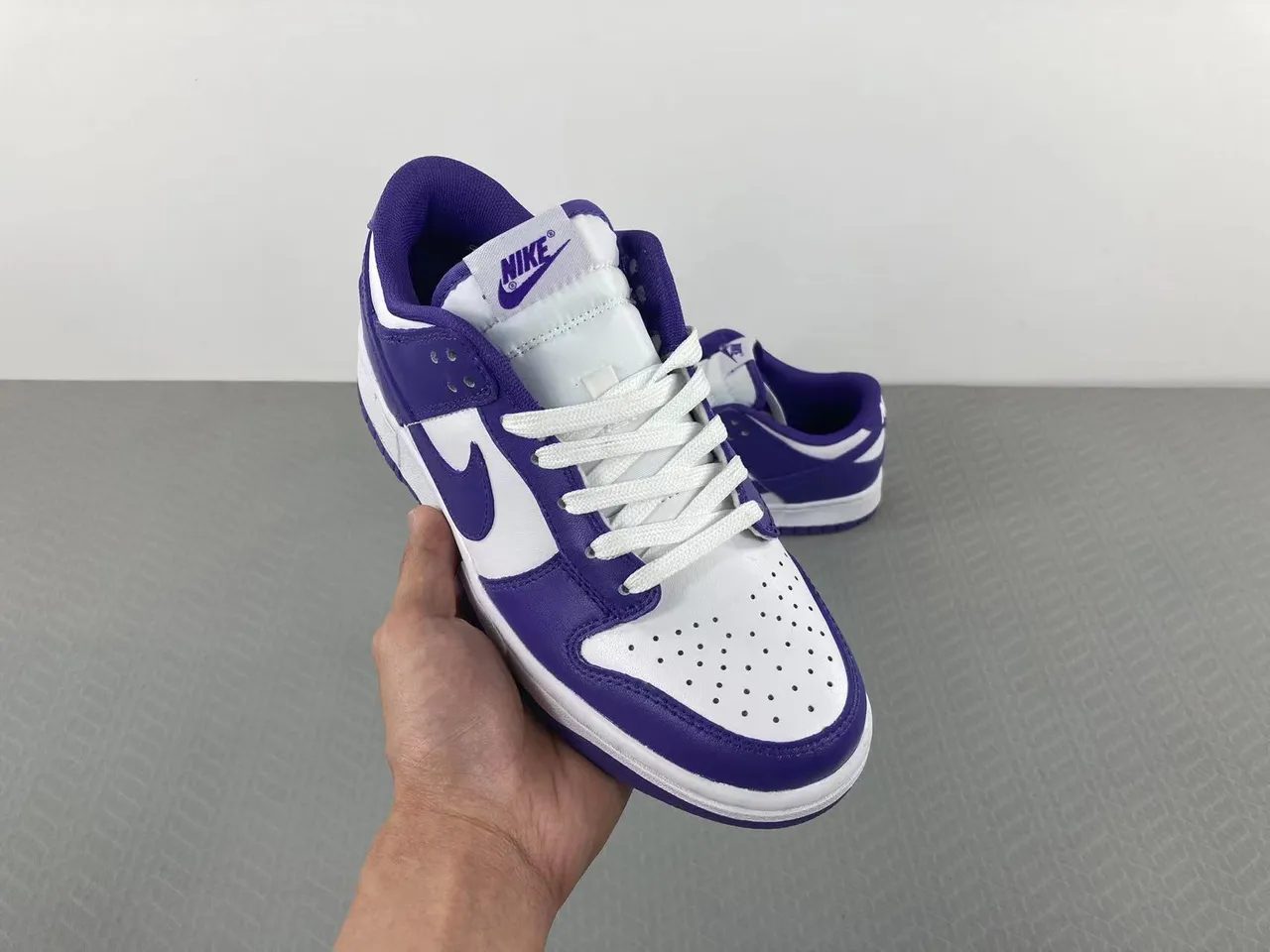 Nike Dunk Low Purple and White Lifestyle Sneakers 11
