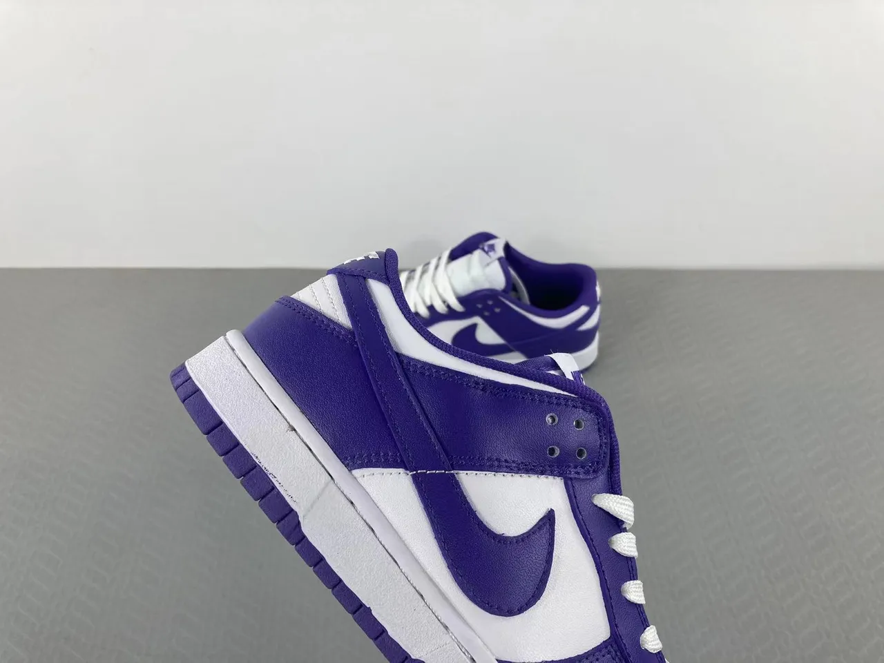 Nike Dunk Low Purple and White Lifestyle Sneakers 14