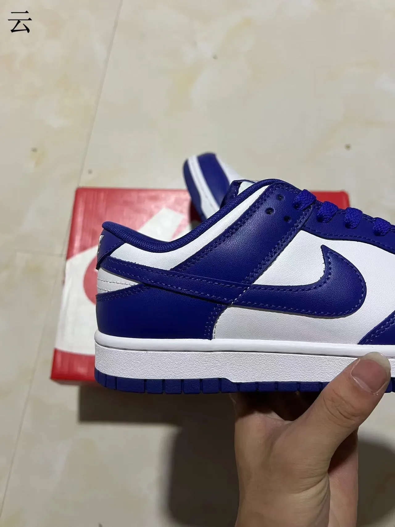 Nike Dunk Low Royal Blue and White Lifestyle Sneakers 7
