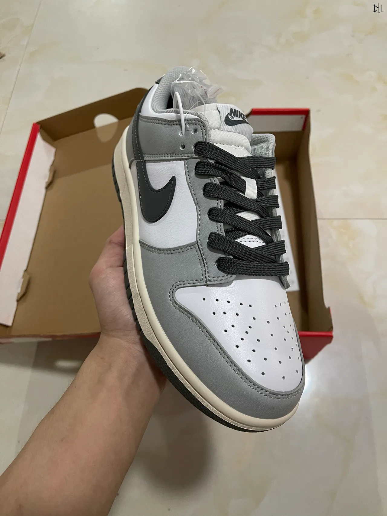 Nike Dunk Low White Gray Black Lifestyle Sneakers 2