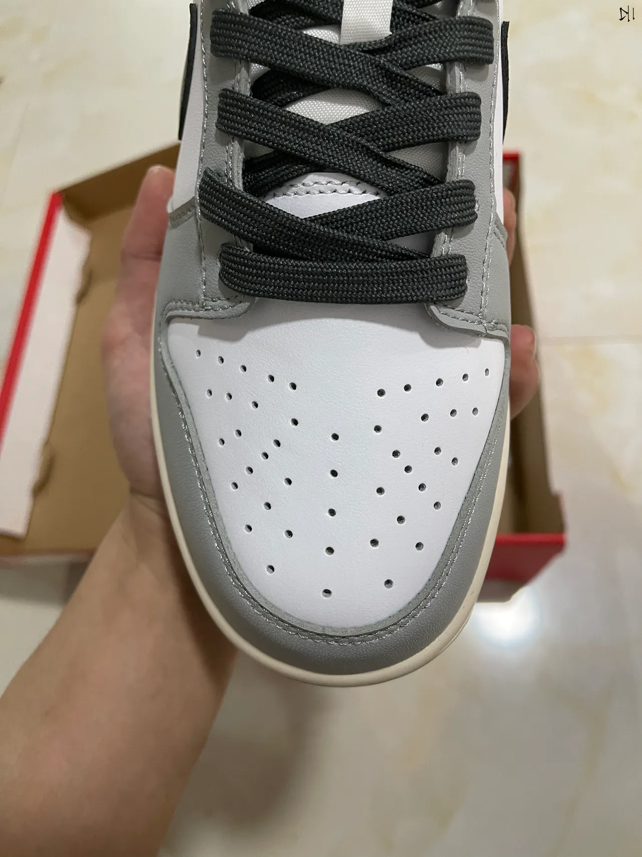 Nike Dunk Low White Gray Black Lifestyle Sneakers 3