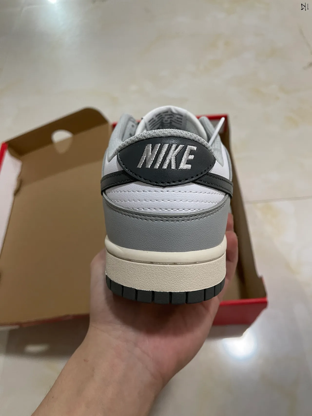 Nike Dunk Low White Gray Black Lifestyle Sneakers 6