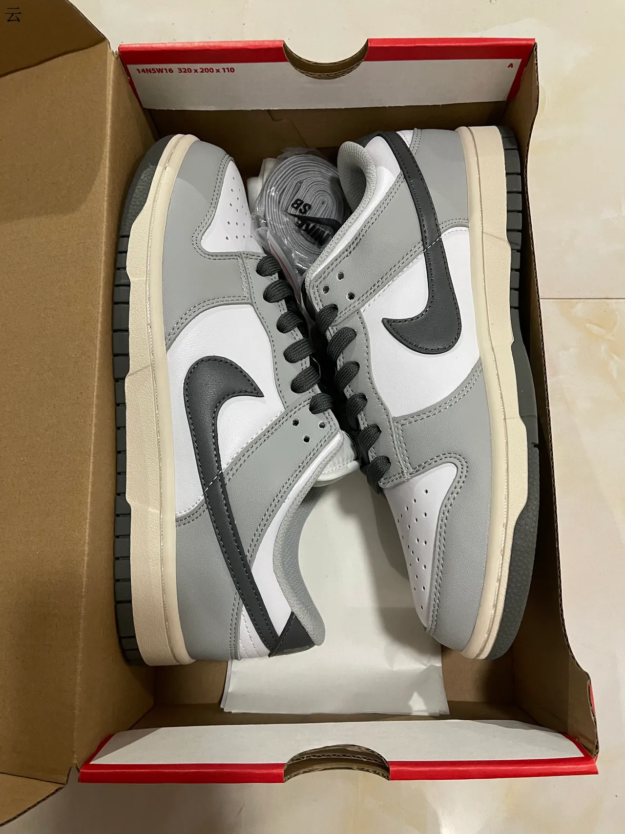 Nike Dunk Low White Gray Black Lifestyle Sneakers 7