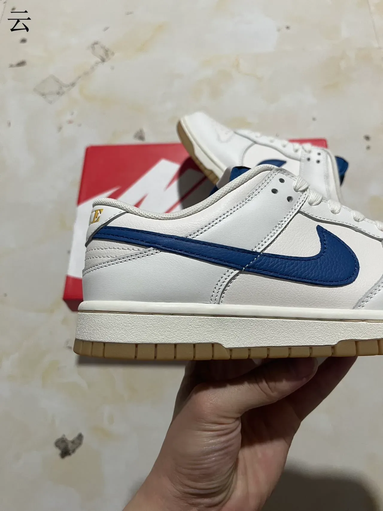Nike Dunk Low White Royal Blue Gum Lifestyle Sneakers 7