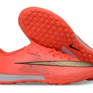 Nike Flyweave Ultra Orange Silver Turf Soccer Shoes