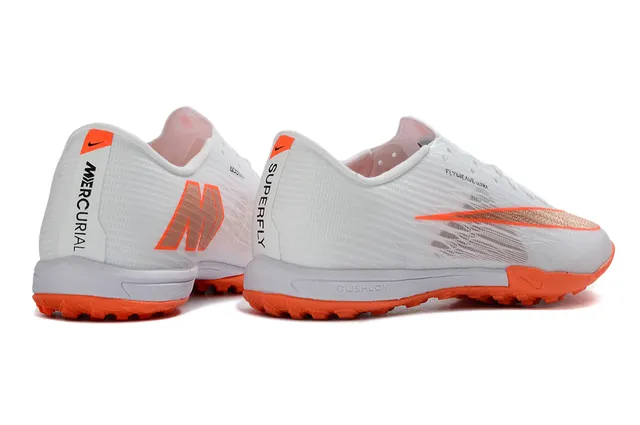 Nike Flyweave Ultra Chaussures de Football Blanc Oranges Pour Pelouse Artificielle 5
