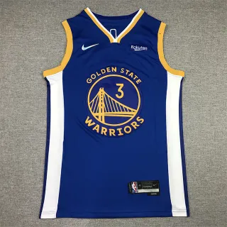 Nike Golden State Warriors #3 Blue White Gold Jersey