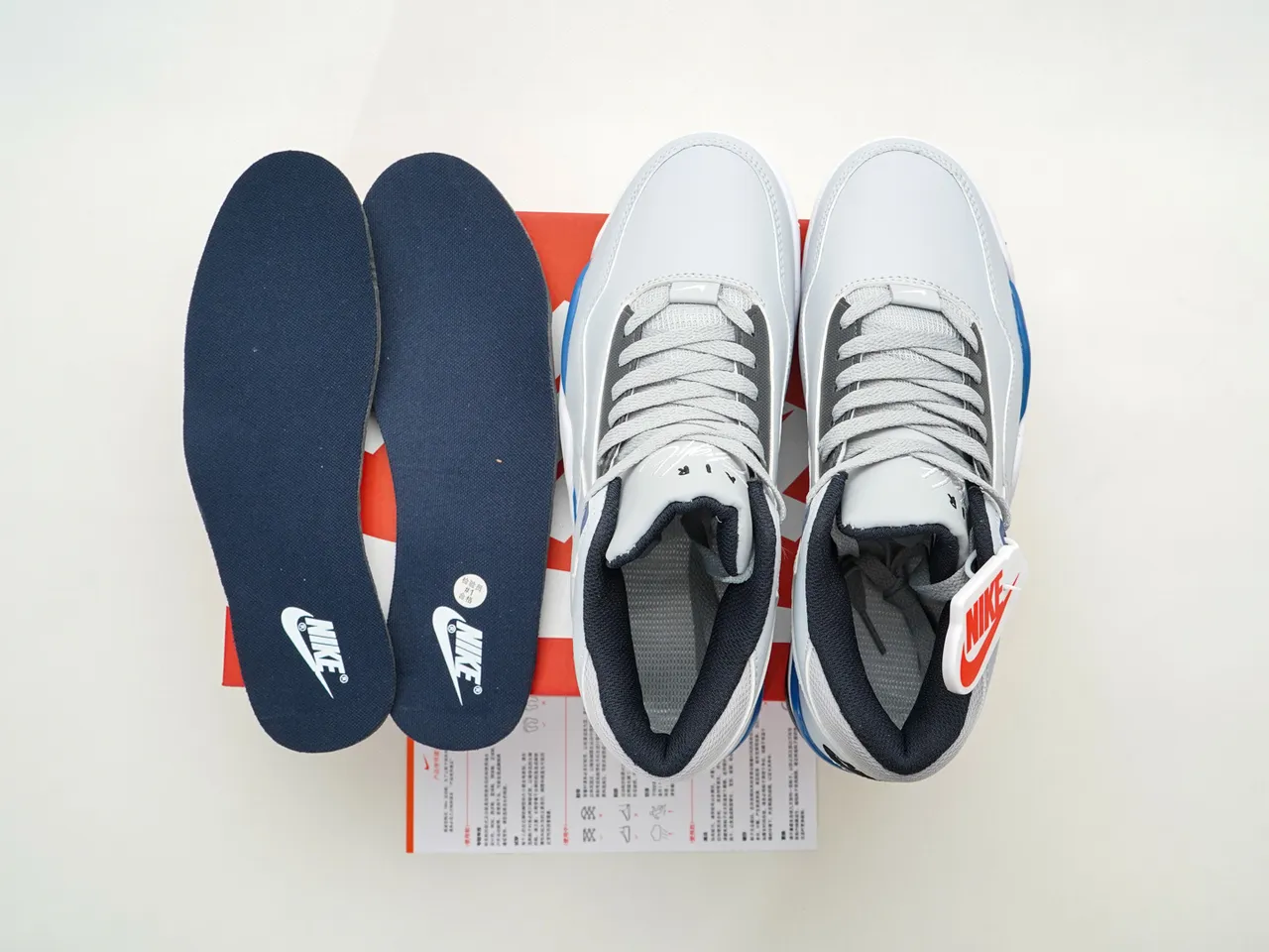 Nike Gray Blue High-Top Layered Upper Lifestyle Sneakers 2