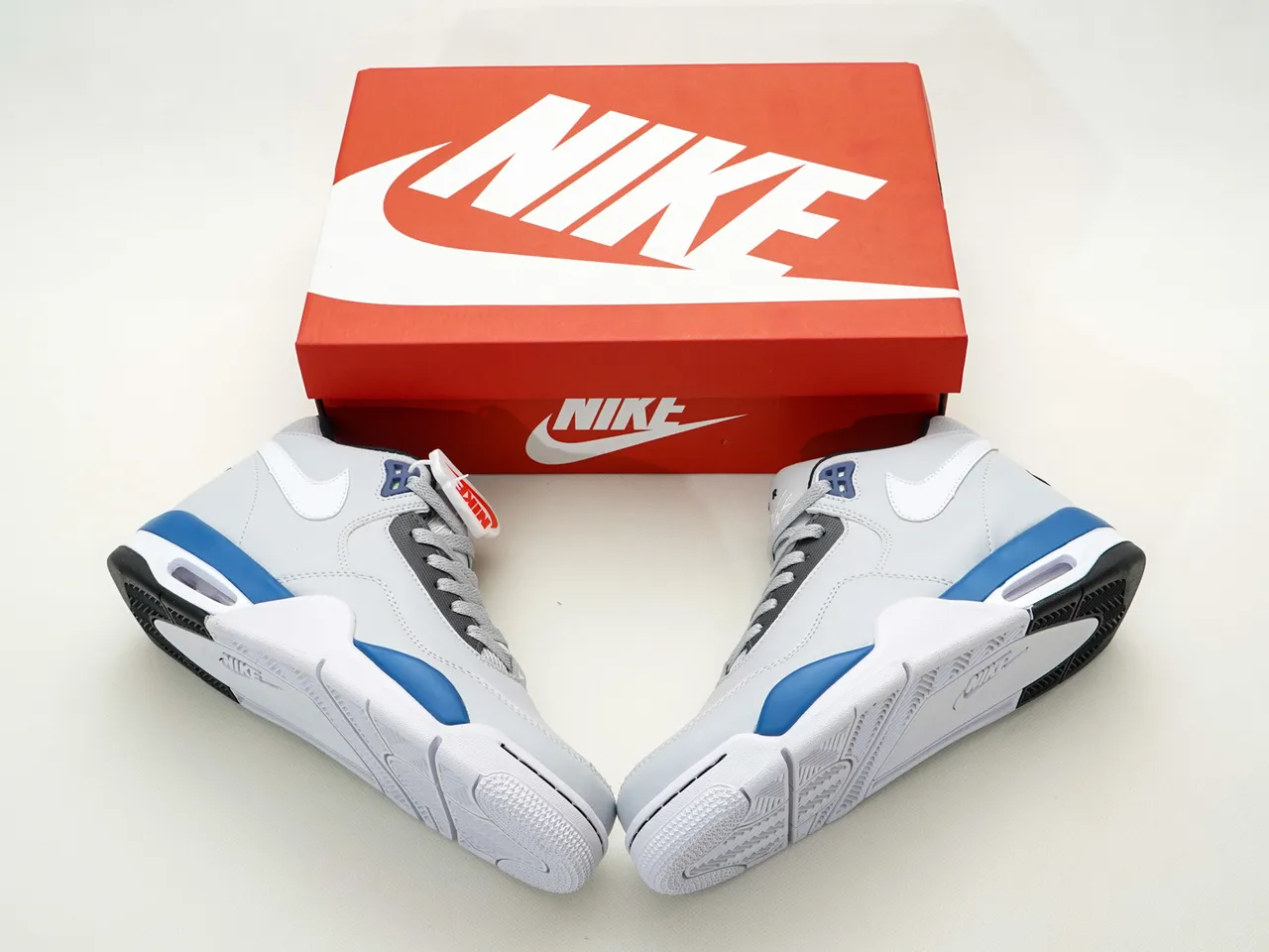 Nike Gray Blue High-Top Layered Upper Lifestyle Sneakers 3