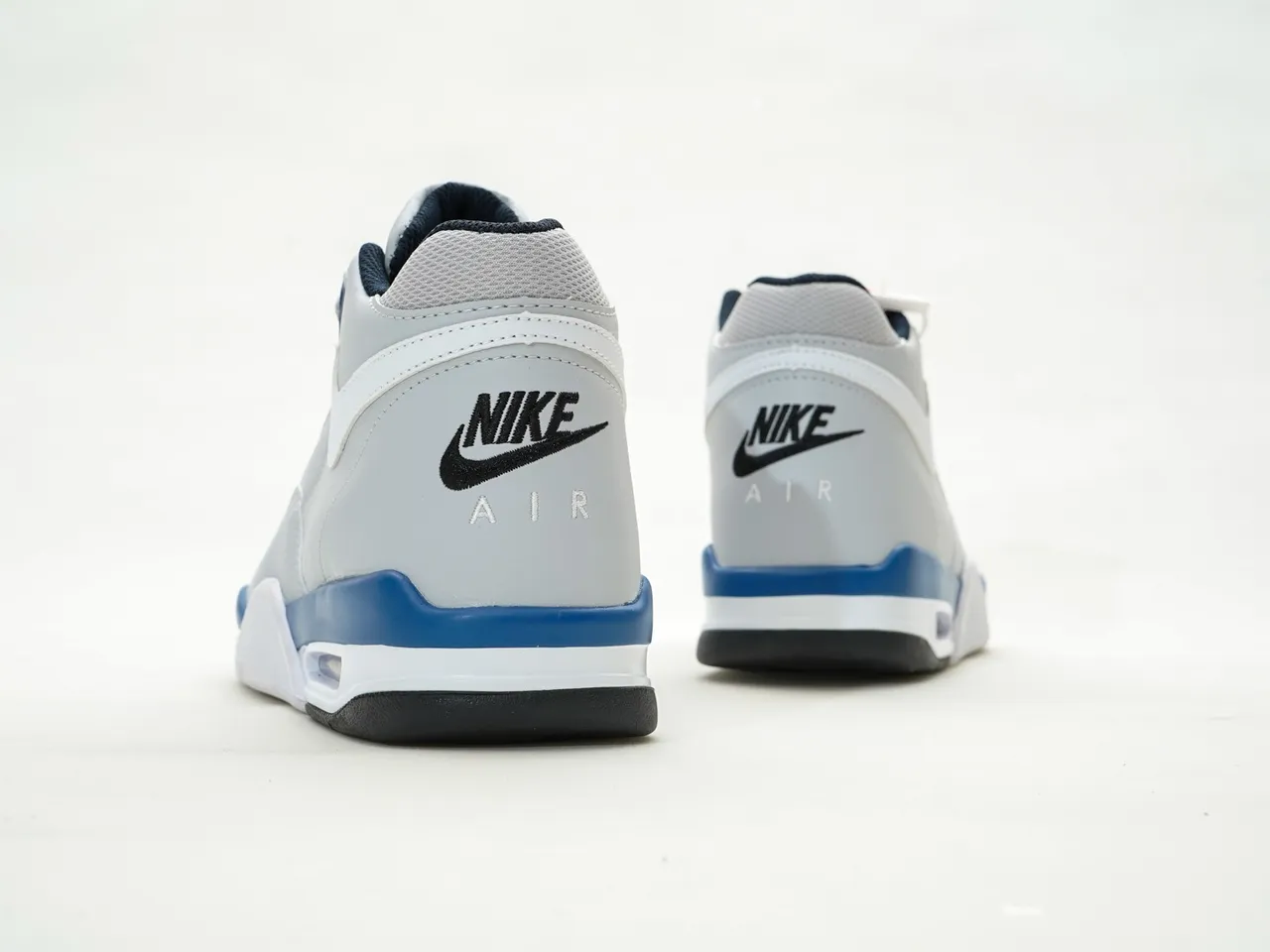 Nike Gray Blue High-Top Layered Upper Lifestyle Sneakers 7