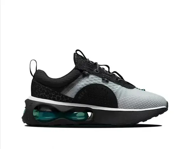 Nike Gray Blue Mesh-and-Synthetic Upper Visible Heel Air Unit Lifestyle Sneakers 2