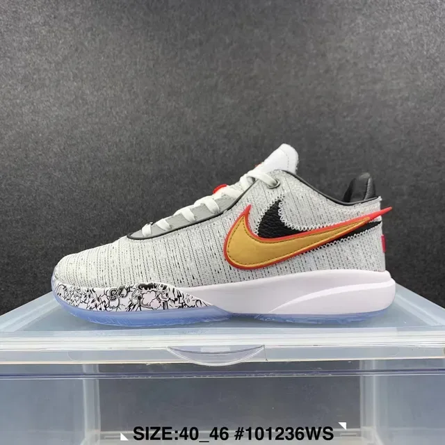 Nike Gray Gold Black Graphic Print Lifestyle Sneakers 2