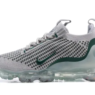 Nike Gray Green Engineered Knit Upper Full-Length Visible Air Sole Lifestyle Sneakers